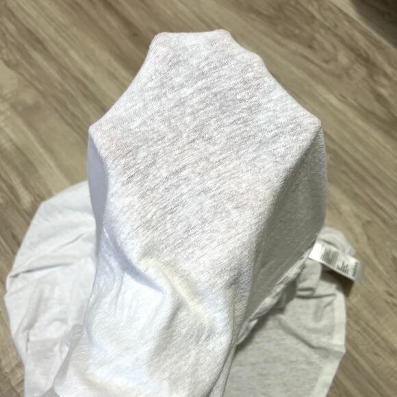 Free People Keep It Casual White Linen Blend Oversized Boho Split Tee Size XS - Picture 9 of 9